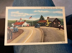 Linen postcard TOP OF HOGBACK MOUNTAIN, VERMONT - Picture 1 of 2