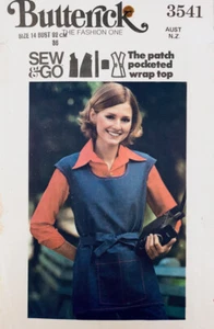 Vintage Butterick Pattern 3541 | Misses Pinafore Apron Wrap Tunic Top | Size 14 - Picture 1 of 3