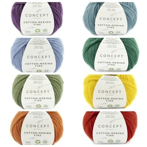 CONCEPT BY KATIA - COTONE-MERINO FINE - Filato - 25g - LL 75m - (14,80€/100g)