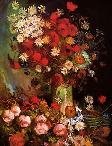 Nautilus Wooden Puzzles: Vase with Poppies, Cornflowers by Van Gogh (120 pieces) - Picture 1 of 6