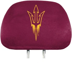 Arizona State Sun Devils NCAA Printed Headrest Covers Set of Two - Picture 1 of 1