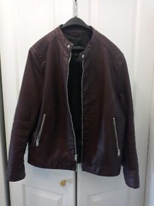 Men's Express maroon faux leather jacket XL, good condition, Star Lord marvel