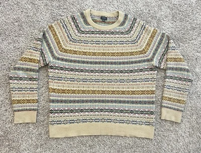 J. Crew Fair Isle Sweater 50% Lambswool & 50% Merino Wool Men's XL - Image 1 of 4