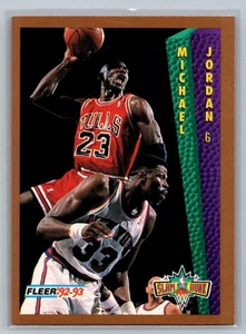 1992-93 Fleer Slam Dunk Michael Jordan Over Patrick Ewing #273 - Picture 1 of 2
