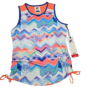 Fila Tennis Tank Top Chevron Tie Waist Sleeveless Athletic Kids Size M - Picture 1 of 6