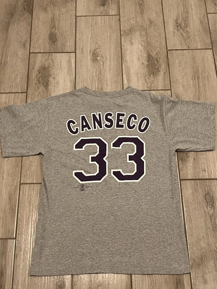 复古 90 年代坦帕湾魔鬼光 José Canseco 球衣衬衫男式大号美国职棒大联盟光线 — 第 1/4 张图片