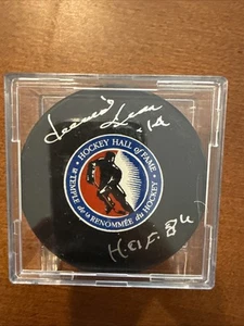 Dave Keon Autographed Hockey Hall If Fame Puck Toronto Maple Leafs (JSA) - Picture 1 of 3