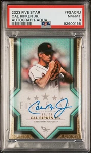 2023 Topps Five Star Autographs #FSA-CRJ CAL RIPKEN JR. | Aqua /75 | PSA 8 - Picture 1 of 3