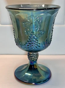 INDIANA GLASS CARNIVAL IRRIDESCENT HARVEST GRAPE WINE/water glass - Picture 1 of 5