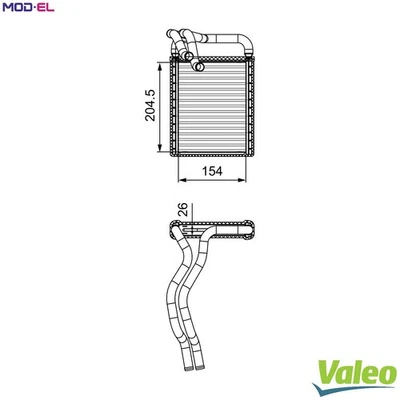 HEAT EXCHANGER INTERIOR HEATING 812441 FOR HYUNDAI AVANTE i30/II ELANTRA/GT 1.4L - Image 1 of 4