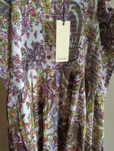 Oasis Paisley Maxi Dress, brand new with tags, UK size 14, RRP £49 - Picture 1 of 6