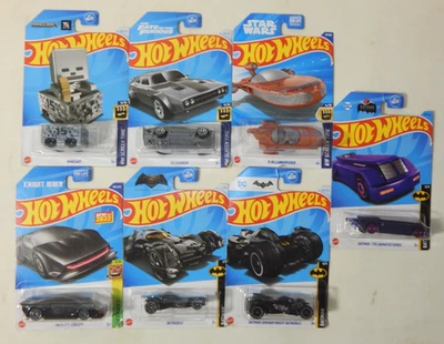 Lote de 7 Hot Wheels Screen Time y Batman Star Wars Minecraft K.i.t.t. Fast Furious Foto 1 de 4