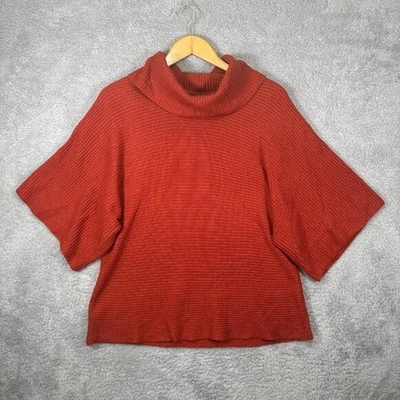 Suéter Tweeds Mujer Talla Grande Cárdigan Acrílico Tejido Naranja 1x Cuello Alto Foto 1 de 4
