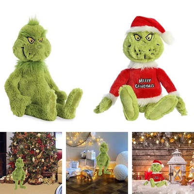 40cm Christmas Grinch Plush Doll Soft Stuffed Toys Xmas Teddy Kids Gift Toy