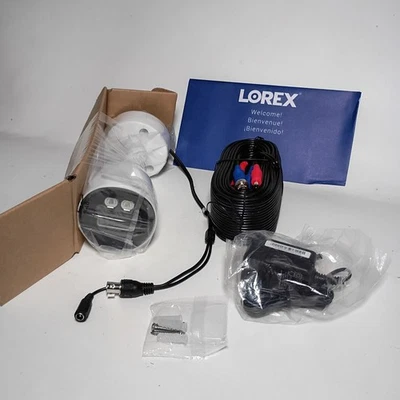 Lorex C884DA-SERIES 4K Smart Deterrence CVI Wired Bullet Camera - White - Image 1 of 4