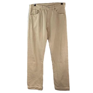Levi Strauss Beige Straight Leg 501 Jeans W34 - Picture 1 of 5