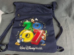 Walt Disney World 2007 School Gym Cloth Navy Blue Backpack Bag Disney - Picture 1 of 4