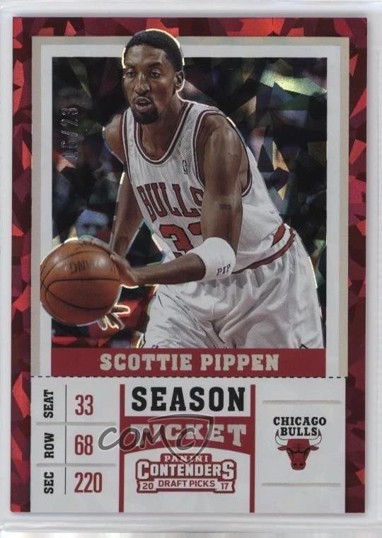 2017 Contenders Draft Picks Season Cracked Ice Ticket /23 Scottie Pippen #44 HOF - Image 1 of 2
