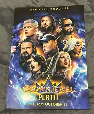 2025 WWE John Cena Farewell Tour Program Book Perth Australia Crown Jewel NEW
