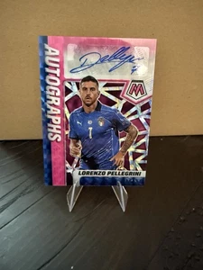 2021-22 Panini Mosaic Road to World Cup Lorenzo Pellegrini Pink Prizm Auto 06/10 - Picture 1 of 3