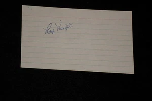 RAY KNIGHT SIGNED HANDSIGNIERT 3X5 INDEX KARTE 1986 METS - Bild 1 von 1