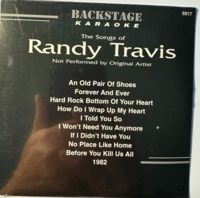 BACKSTAGE KARAOKE CD+G BS5917 CDG RANDY TRAVIS cdg 1982 FOREVER AMEN PAIR SHOES - Image 1 of 2