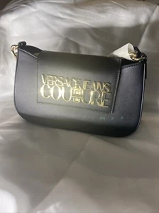 VERSACE JEANS COUTURE Two Way Shoulder Black Bag - Picture 1 of 5