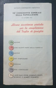 Flugblatt Anleitung 10. Volkszählung Allgemeine Bevölkerung 1961 ISTAT (VR224) - Bild 1 von 3