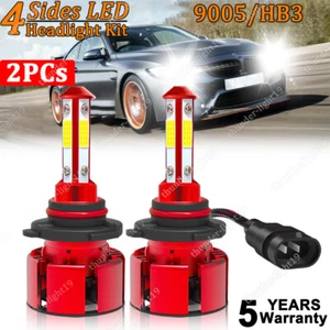 2x 9005 HB3 H10 Kit de bombillas de faros LED 6000K haz alto/bajo luz antiniebla súper brillante - Imagen 1 de 14