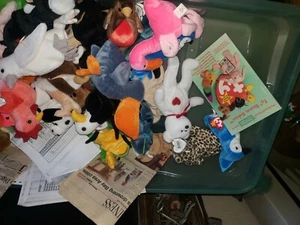 40+ 90s vintage Beanie baby lot collection rare old antique stuffed animals - Picture 1 of 11