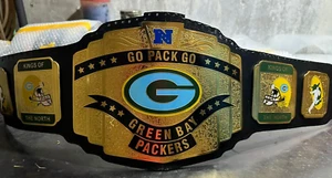 New Green Bay Packers NFL Championship Belt Adult Size 2mm Brass Free Shipping - Bild 1 von 10