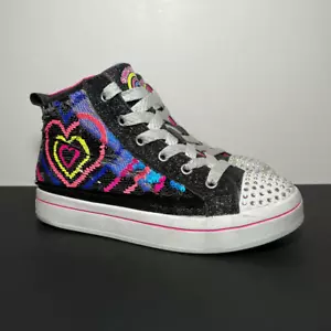 Mädchen Skechers Twinkle Toes Twi-Lites 2.0 verziert Schnür-Turnschuhe/Größe 3 - Bild 1 von 11