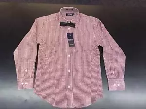Jungen Chaps $ 30 Sienna rot/weiß kariertes Kleid Shirt mit sk schwarzer Fliege Gr. 8-14 - Bild 1 von 3