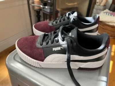 Puma Suede Classic Lace Up  Women's Dark Purple w/black Leather - SZ 9 - Image 1 of 4