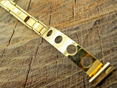 Correa de reloj Rowi vintage 12 mm broche mariposa placa de oro enrollada nueva de colección sin usar damas Foto 1 de 4