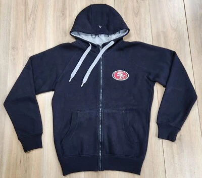 Sudadera con Capucha San Francisco 49ers, Para Hombre Talla Pequeña, Cremallera Completa, Peso Pesado, Marca Antigua Foto 1 de 4
