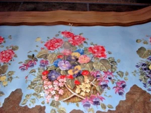 WALL BORDER ~ FLOWER BASKETS ~ 19¾" LONG ~ BY SEABROOK DESIGNS, NEW - Picture 1 of 2