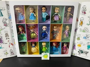 Disney Store ANIMATORS Collection 5" MINI DOLL SET 15 Figure Display Box Toy - Picture 1 of 14