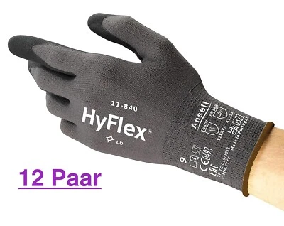 Original ANSELL AN11840GR10 012 Handschuh Hyflex 11-840 - Gr10 - 12er Pack