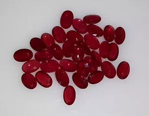 5*3mm 2 piezas Rubí Suelto Natural Corte Ovalado Rojo Brillante Birmano Calefacción para Ajuste - Imagen 1 de 2
