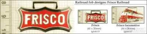 Frisco railroad decorative fobs, various designs & leather strap options - Picture 1 of 4