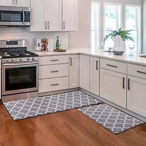 Tapetes Tapete Antifatiga Para Cocina Moderna Alfombra impermeable Acolchada 2PC - Picture 1 of 6