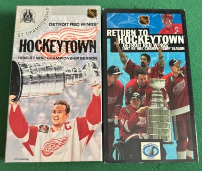 Detroit Red Wings Hockeytown & Return To Hockeytown - 1997 98 2 VHS + FREE DVDs - Image 1 of 2