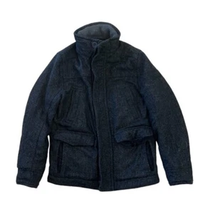 Abercrombie And Fitch Men’s Gray Tweed Premium Wool Herringbone Jacket Small - Picture 1 of 6