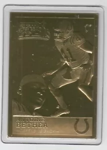 Carta Antoine Bethea 2007 Danbury Mint Colts Super Bowl 41 XLI 22kt oro - Foto 1 di 1