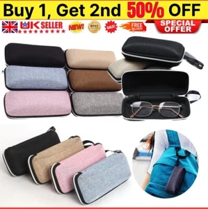 Portable Large Zipper Eye Glasses Sunglasses Hard Case Box Protector Hold Gift - Picture 1 of 19
