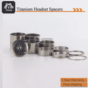 Ti Atom Titanium Spacer Headset Stem 1-1/8"(1-2-5-7-10-15-20-25-30) Light Weight - Picture 1 of 17