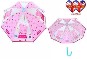 Kids Umbrella Peppa Pig Umbrella,Transparent children Umbrella,Official Licensed - Picture 1 of 7