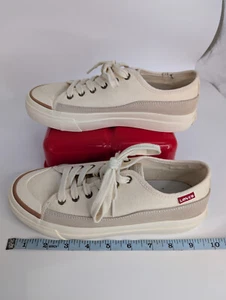 Levi's Canvas Sneakers EU 37 / UK 4.5 / US 6 – Cream & Beige – Ortholite Insole - Picture 1 of 22