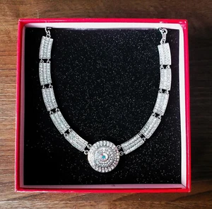Butler & Wilson Art Deco Style Necklace with Aurora Borealis Swarovski Crystals - Picture 1 of 6